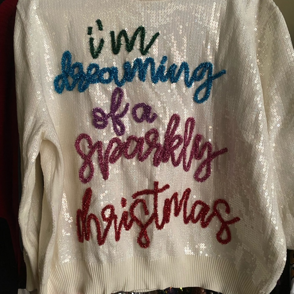 NWT:Queen of Sparkles: I’m dreaming of a sparkly Christmas sweater